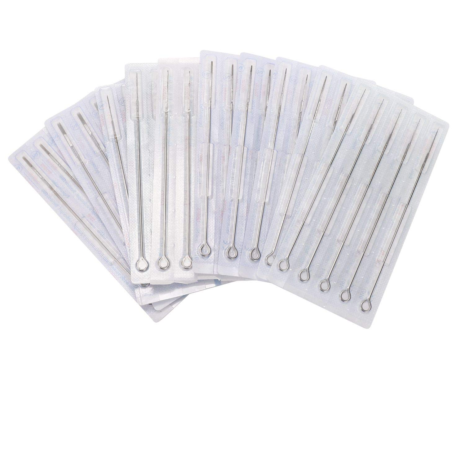 50pcs Disposable Bugpin Tattoo Needles - Premium 1RL Round Liner Needles for Professional Tattoo Artists | Ideal for Fine Line Work, Detailing & Permanent Makeup
