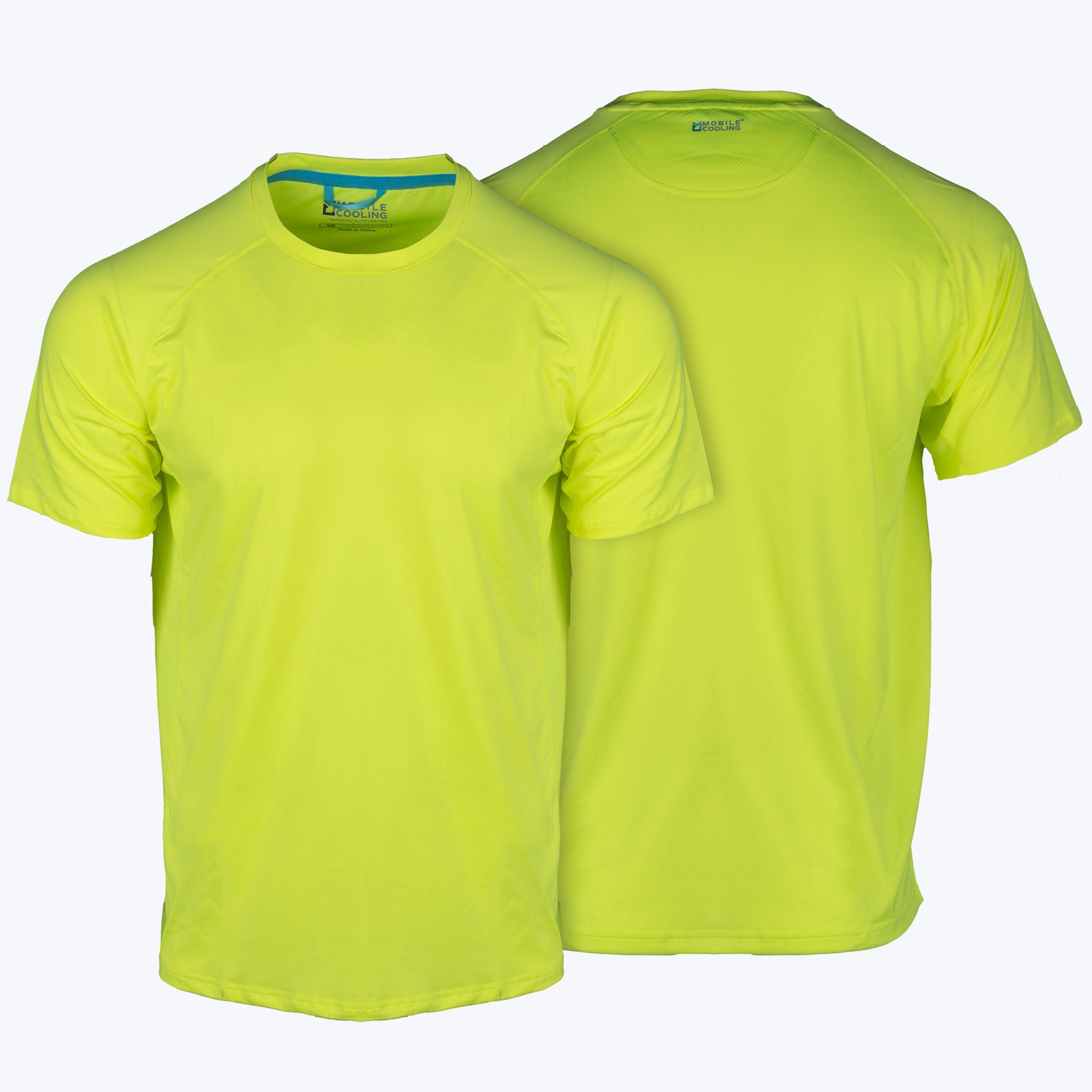 High Visibility Cooling Short Sleeve T-Shirt for Men - Breathable Workout & Outdoor Safety Shirt for Construction, Running, Cycling