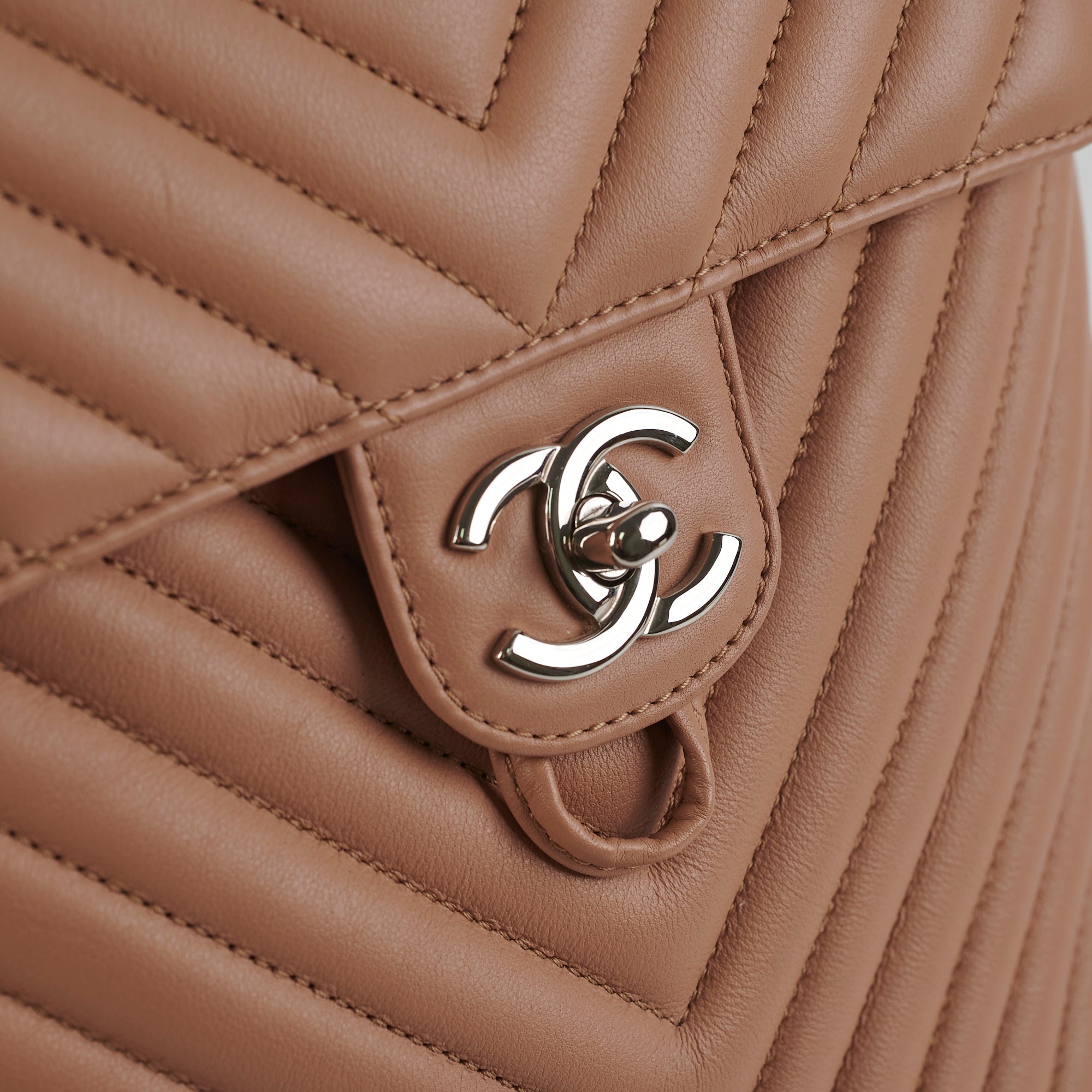 Chanel Calfskin Chevron Small Urban Spirit Backpack in Nude - Luxury Designer Backpack for Women, Perfect for Work, Travel & Everyday Use