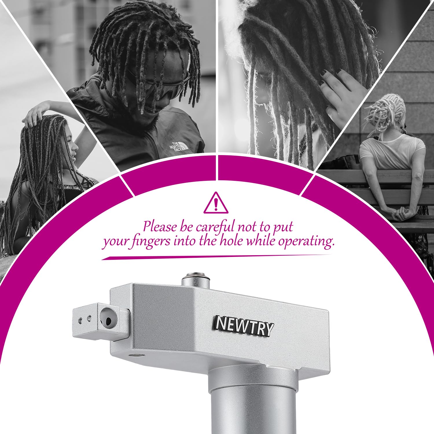NEWTRY Automatic Dreadlocks Machine - Fast & Easy DIY Portable Loc Maker with Multiple Tools for Home & Salon Hair Styling