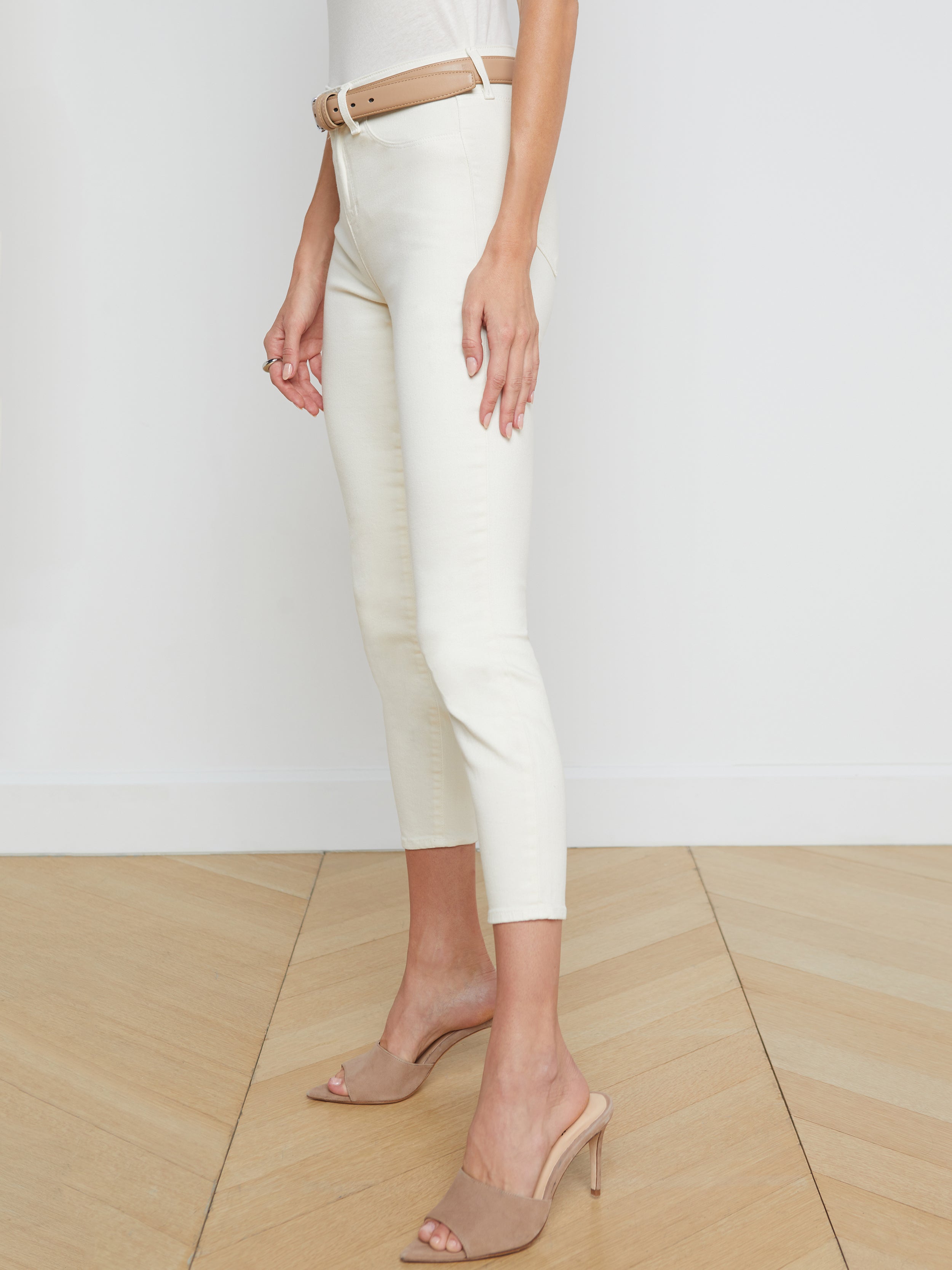 Margot High Waist Cropped Skinny Jeans for Women - Stretch Denim Pants, Slim Fit Ankle Length - Perfect for Casual Outfits, Date Night & Office Wear