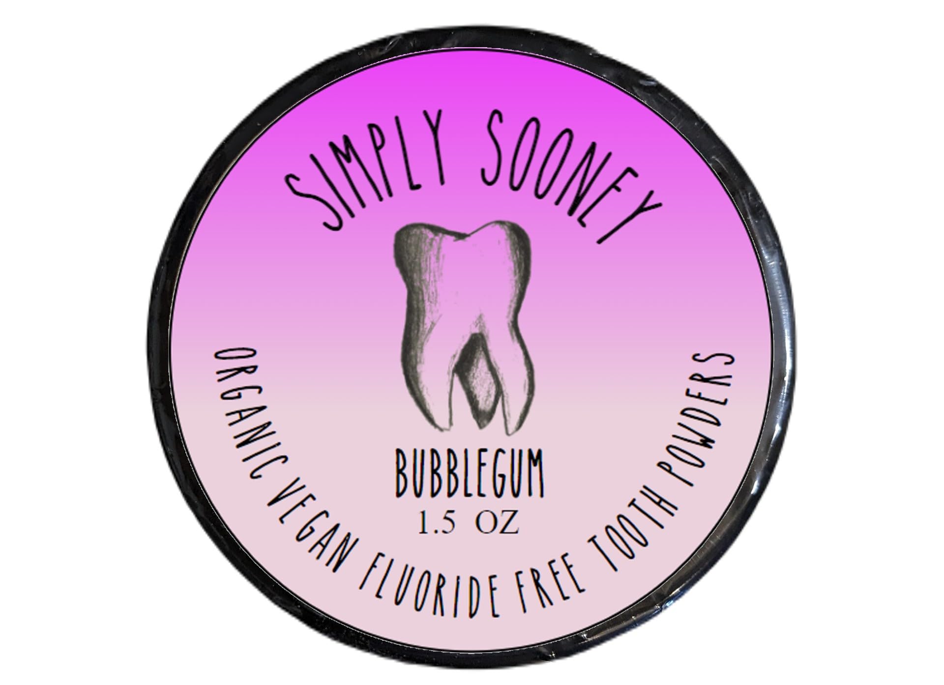 Natural Vegan Remineralizing Tooth Powder for Kids - Bubblegum Flavor, Whitening & Strengthening Teeth, 1.5oz | Perfect for Daily Oral Care & Travel-Friendly Dental Hygiene