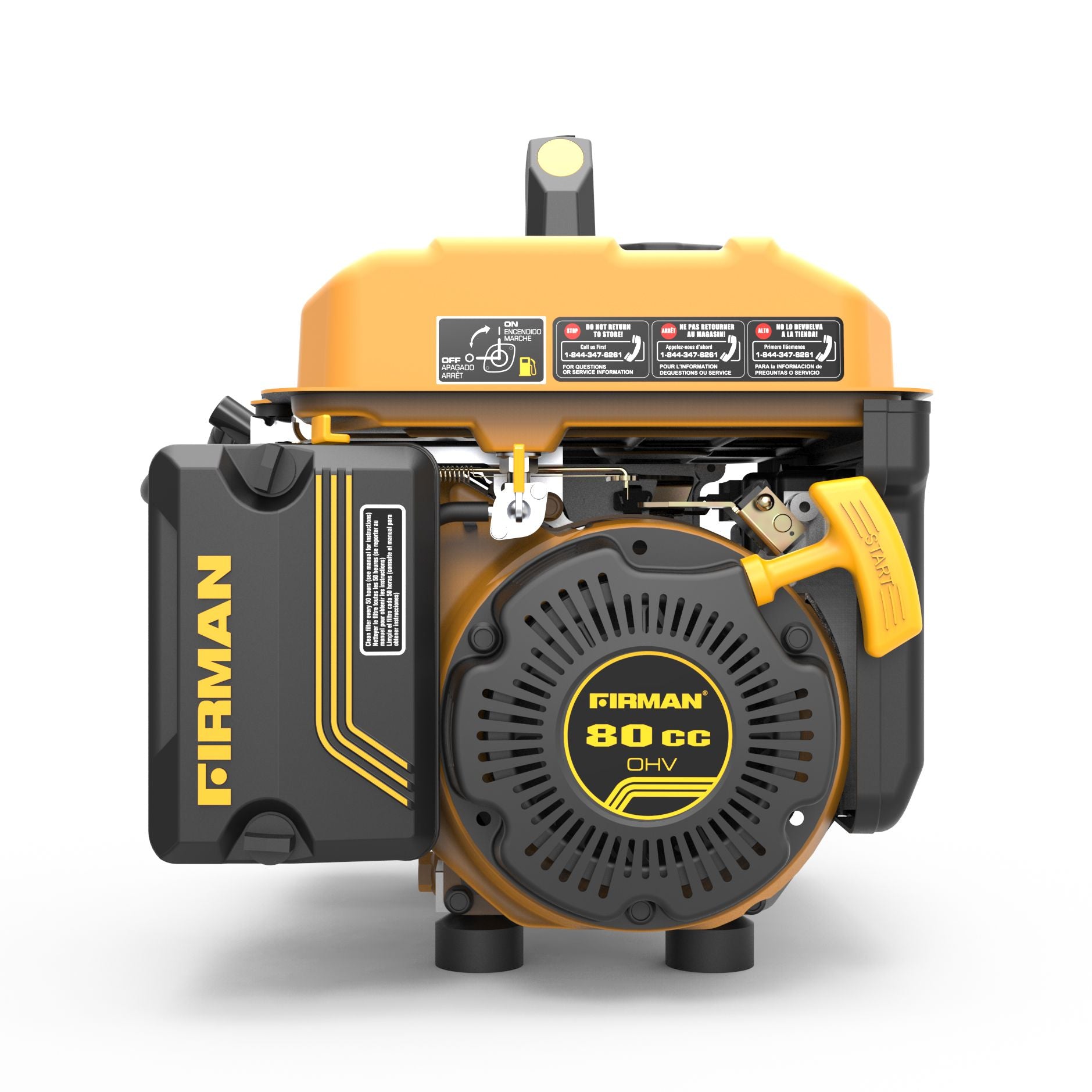 1300W Portable Gas Generator with Recoil Start - Reliable Power for Camping, Emergencies & Outdoor Activities