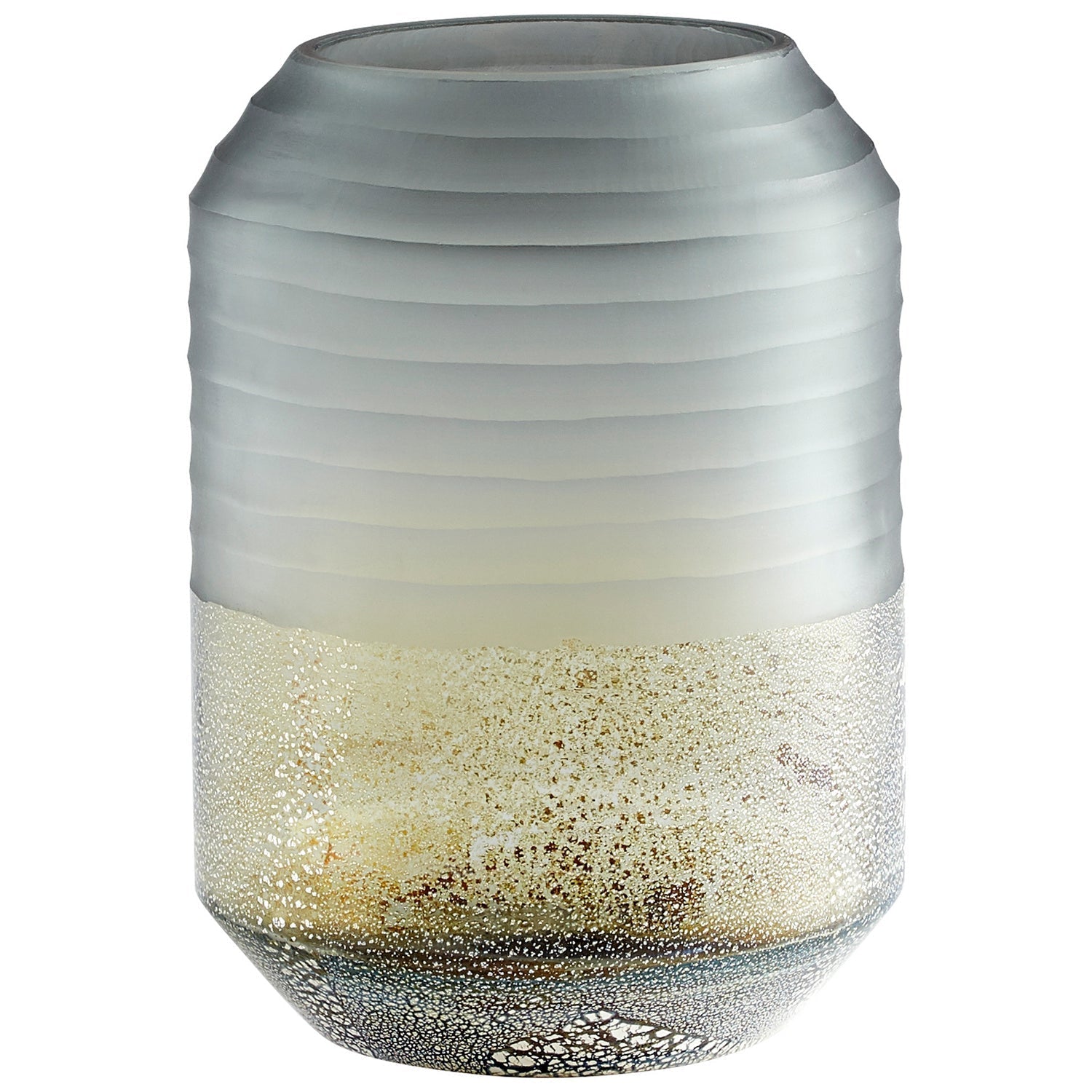 Cyan Design 11103 Alchemy Vase - Grey & Gilded Silver Medium - Elegant Home Decor for Living Room, Dining Table & Wedding Centerpieces