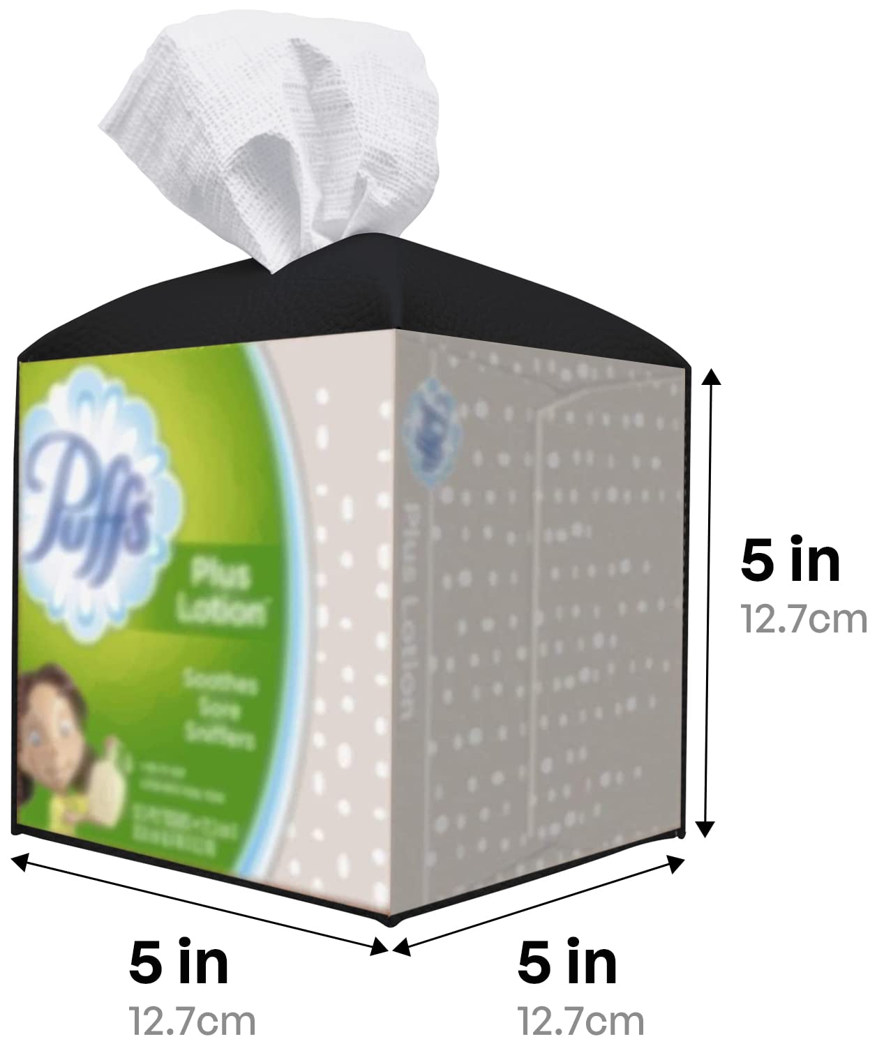 Premium PU Leather Tissue Box Cover - Modern Square Decorative Holder for Bathroom, Office, Nightstand & Car (5
