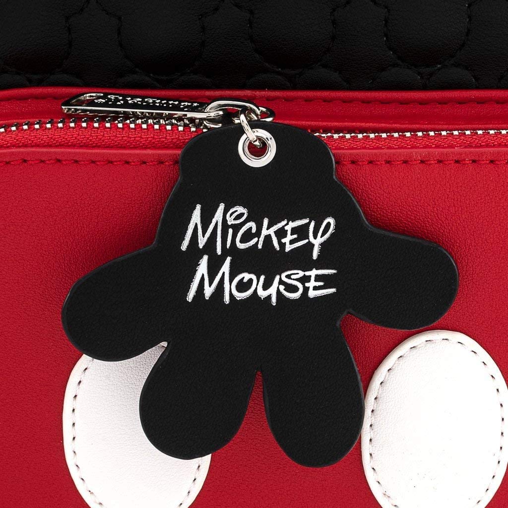 Disney Mickey Mouse Quilted Mini Backpack for Women - Loungefly Official Cosplay Purse for Disney Fans, Theme Park Outfits & Collector's Items