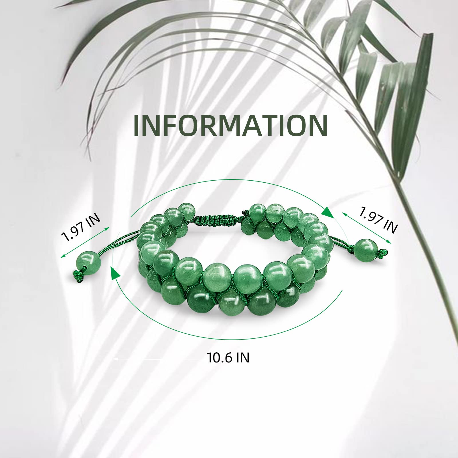 Handmade Green Jade Bracelet for Women & Men - Healing Crystal Jewelry for Luck, Prosperity & Happiness | Natural Jade Stone Bracelet for Meditation, Yoga & Spiritual Healing