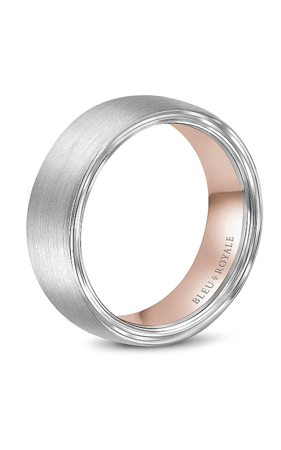 Bleu Royale Men's Wedding Band RYL 059WR75 - 14K White Gold Classic Ring for Groom, Engagement & Anniversary - Perfect for Formal Events & Romantic Occasions
