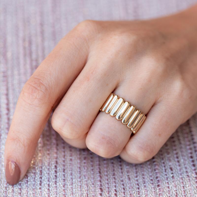 Elegant Pedestal Ring - Sterling Silver or Gold Plated Wedding Band for Women - Perfect for Engagement, Anniversary & Everyday Wear