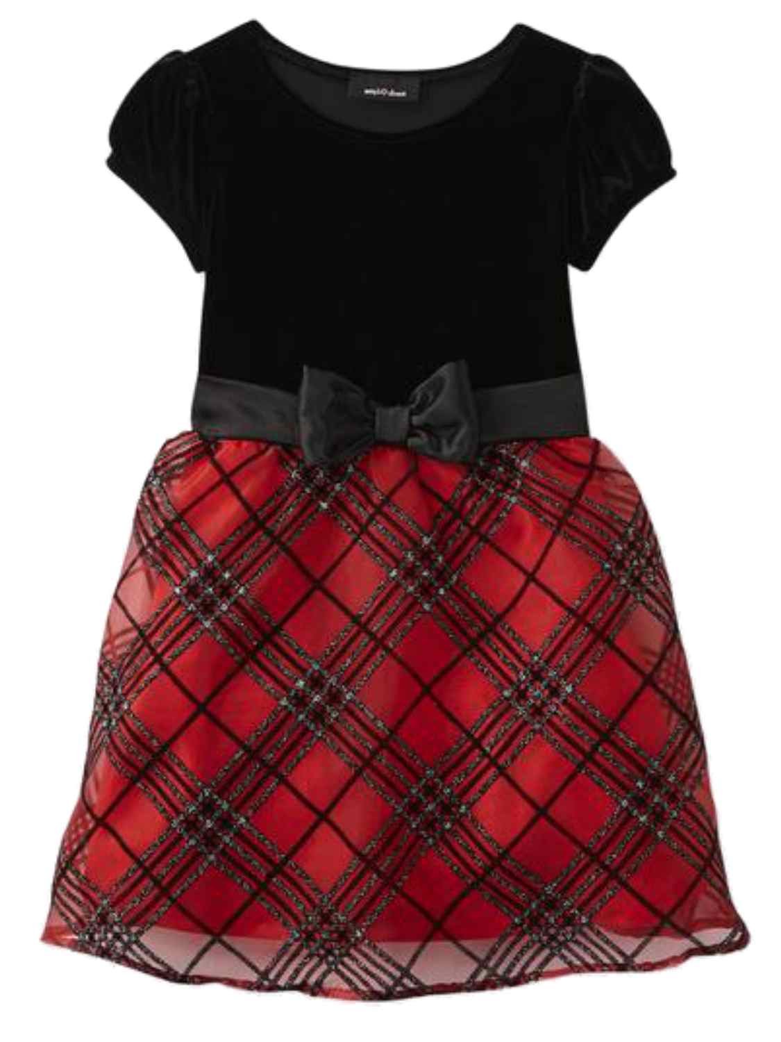 Amy's Closet Girls Red & Black Plaid Holiday Party Dress for Christmas, New Year, Special Occasions - Perfect for Family Gatherings, School Events & Photo Shoots