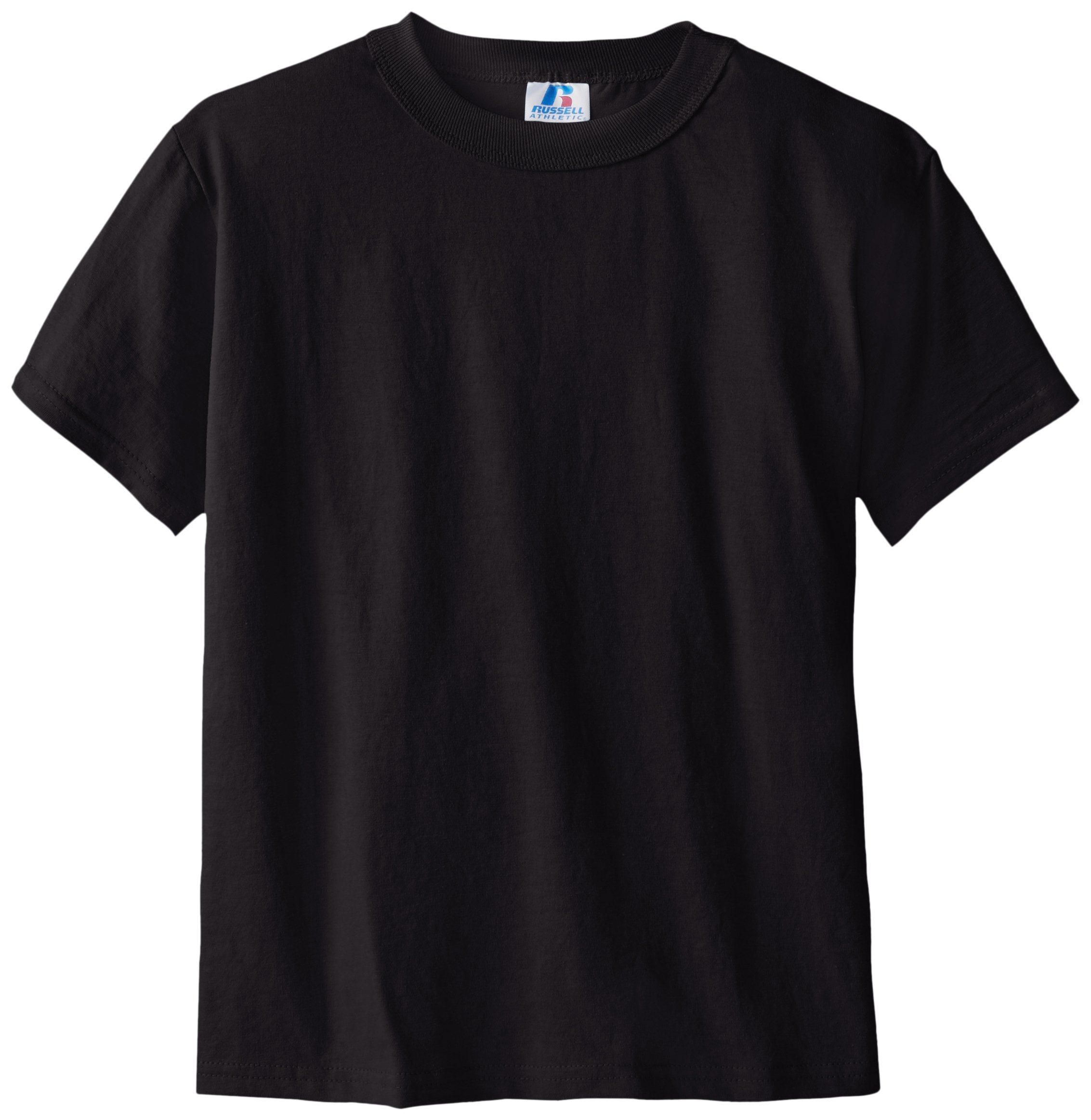 Russell Athletic Big Boys' Basic Cotton Blend T-Shirt - Soft & Comfortable Short Sleeve Tee for School, Sports & Everyday Wear | Durable Kids' Casual Shirt for Play & Outdoor Activities