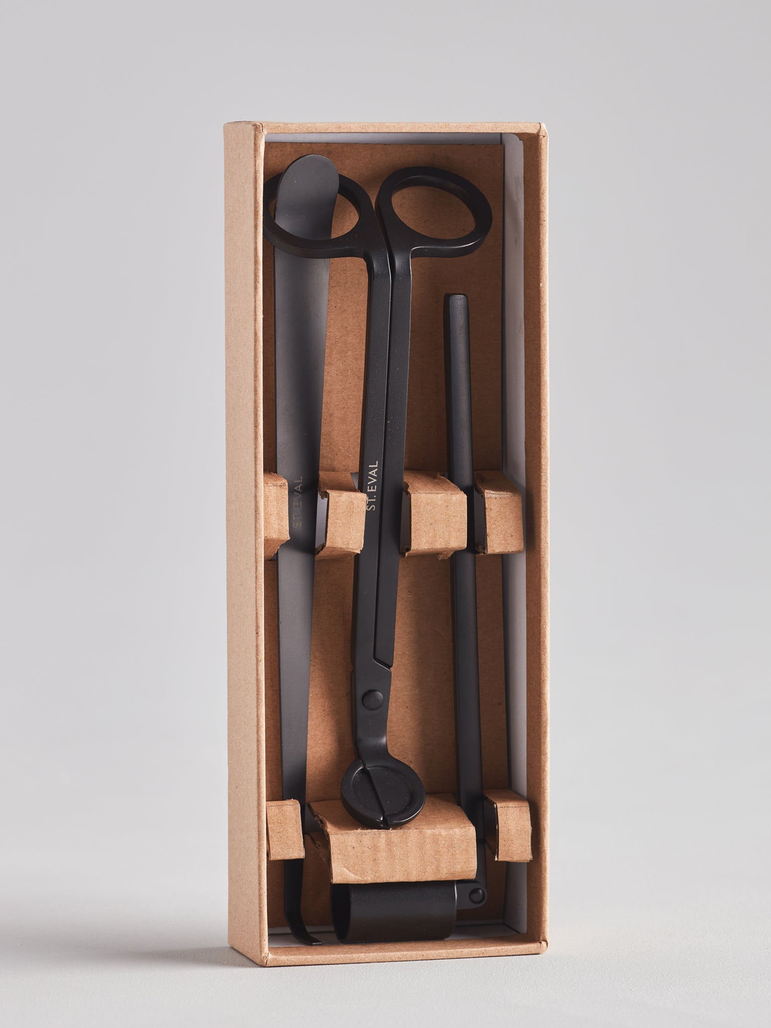Premium Black Matte Candle Accessories Set by St Eval - Wick Trimmers, Snuffer & Candle Tools for Home Decor, Gifts & Relaxation