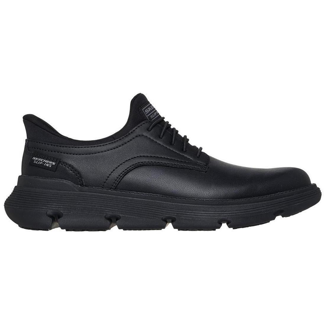 Slip Resistant Work Shoes for Men - Garza Sr Non-Slip Black Safety Shoes for Restaurant, Kitchen & Hospital Workers