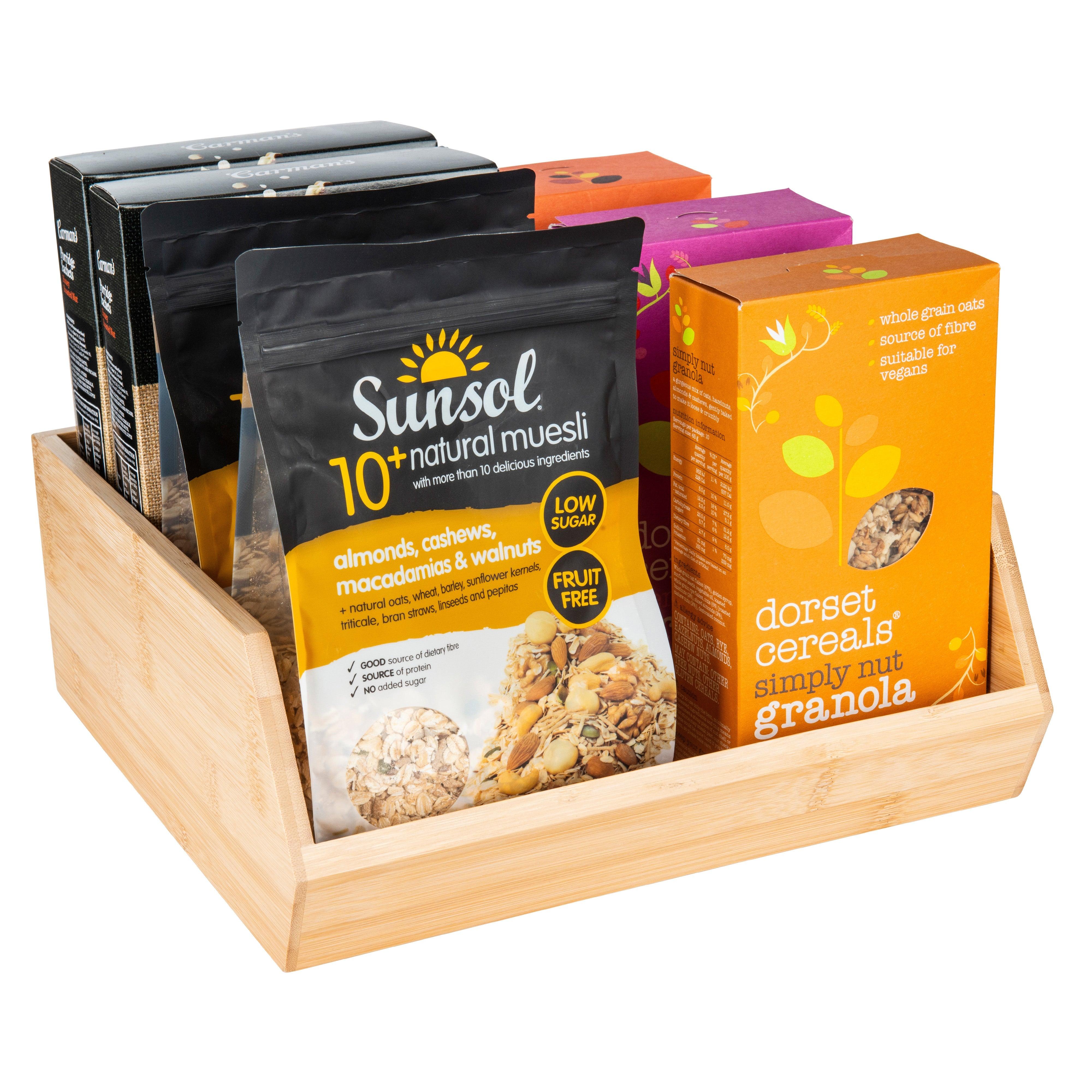 Premium Bamboo Stackable Organizer - Large Size for Kitchen, Bathroom & Office Storage | Eco-Friendly & Space-Saving Drawer Organizer