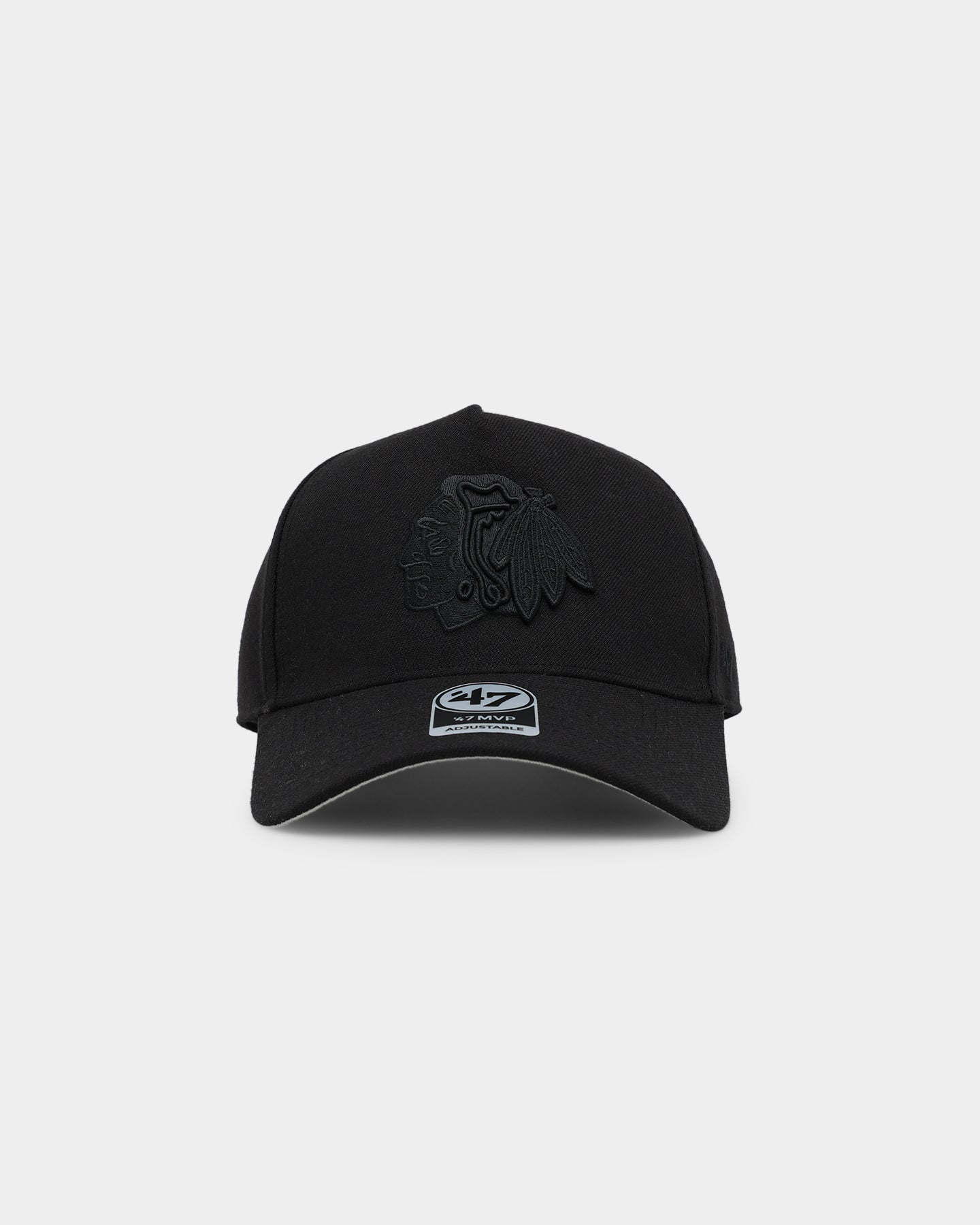 47 Brand Chicago Blackhawks MVP Snapback Hat - Adjustable Black Baseball Cap for Men - Perfect for Game Day, Sports Events & Casual Wear