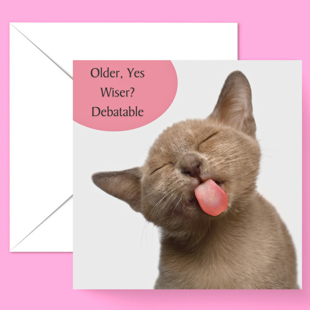 Funny Cat Greeting Card - Humorous Birthday & Holiday Cards for Cat Lovers - Perfect for Birthdays, Anniversaries & Special Occasions