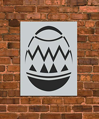 Easter Egg Rhombus Stencil Template - Reusable Plastic Stencil for DIY Crafts, Easter Decorations & Holiday Projects - Perfect for Painting, Scrapbooking & Home Decor by INNOVO Stencils