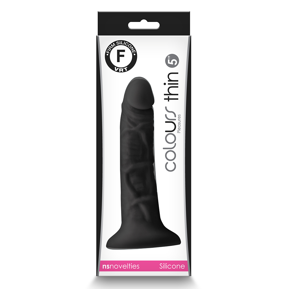 Colours Pleasures Thin 5 Inch Realistic Dildo - Firm Silicone Adult Toy for Solo Play & Couples Use - Perfect for Beginners & Sensual Exploration
