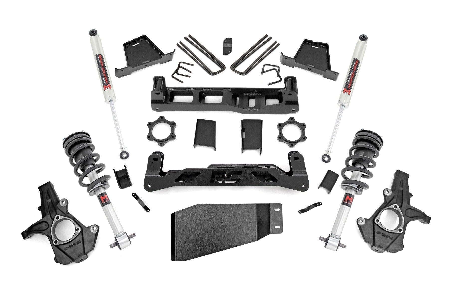 6 Inch Lift Kit for Chevy/GMC 1500 4WD (2007-2013) - Heavy Duty M1 Struts & Shocks - Off-Road Suspension Upgrade for Trucks & SUVs - Perfect for Trail Riding, Rock Crawling & Overlanding Adventures