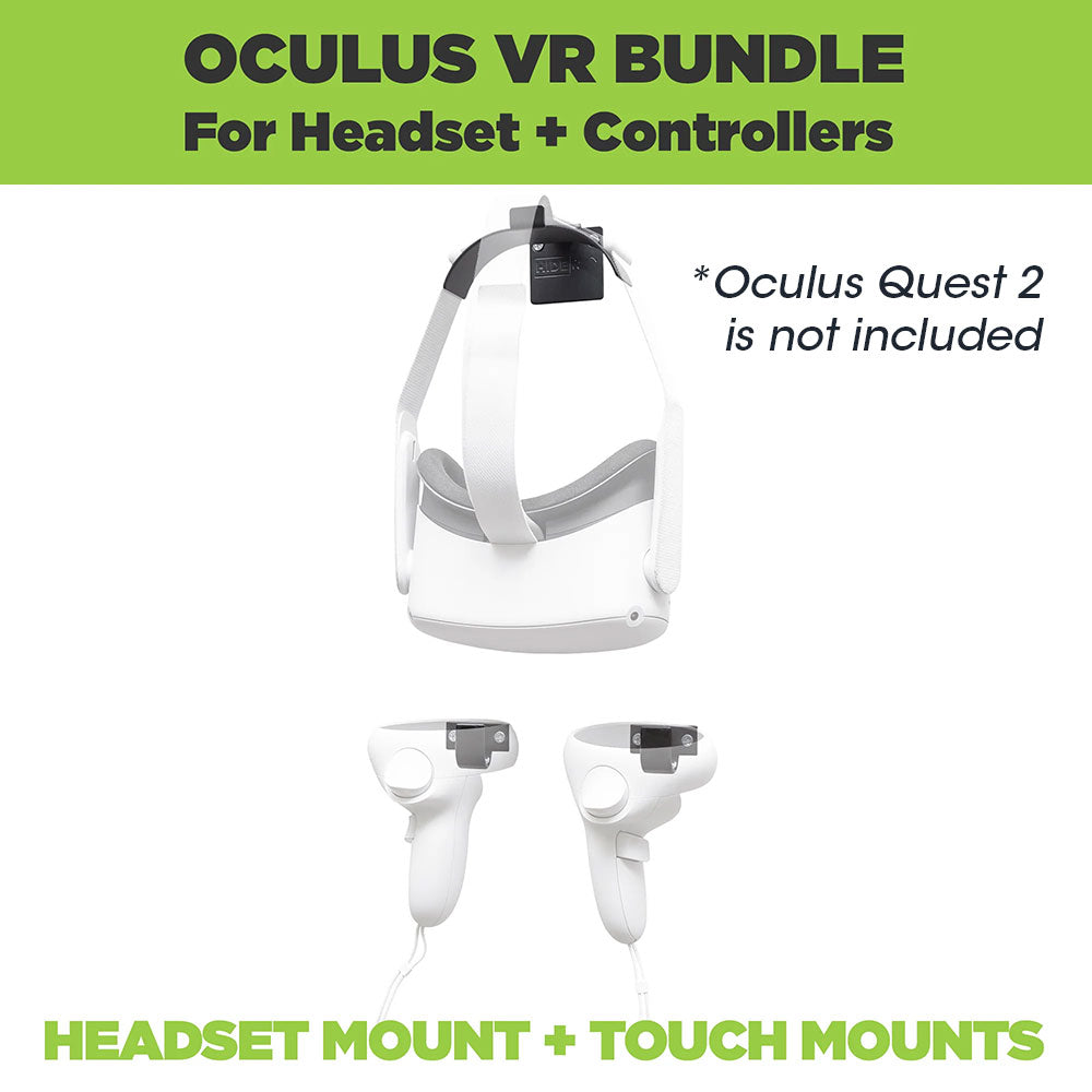 HIDEit Wall Mount Bundle for Oculus Quest 2 - Black | VR Headset Storage Solution | Perfect for Gaming Rooms & Home Theaters
