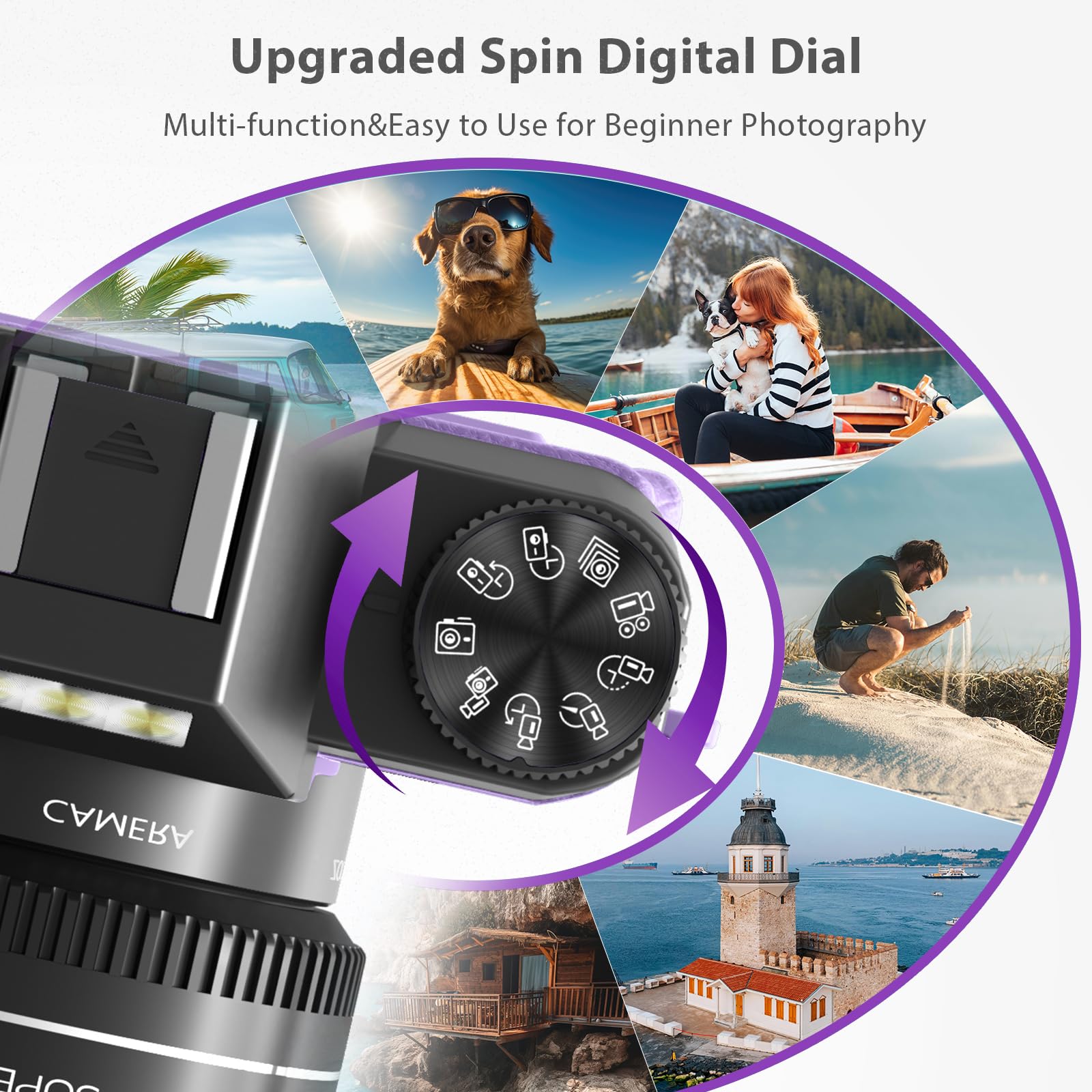4K Digital Camera for Photography & Vlogging - 56MP WiFi YouTube Camera with 3