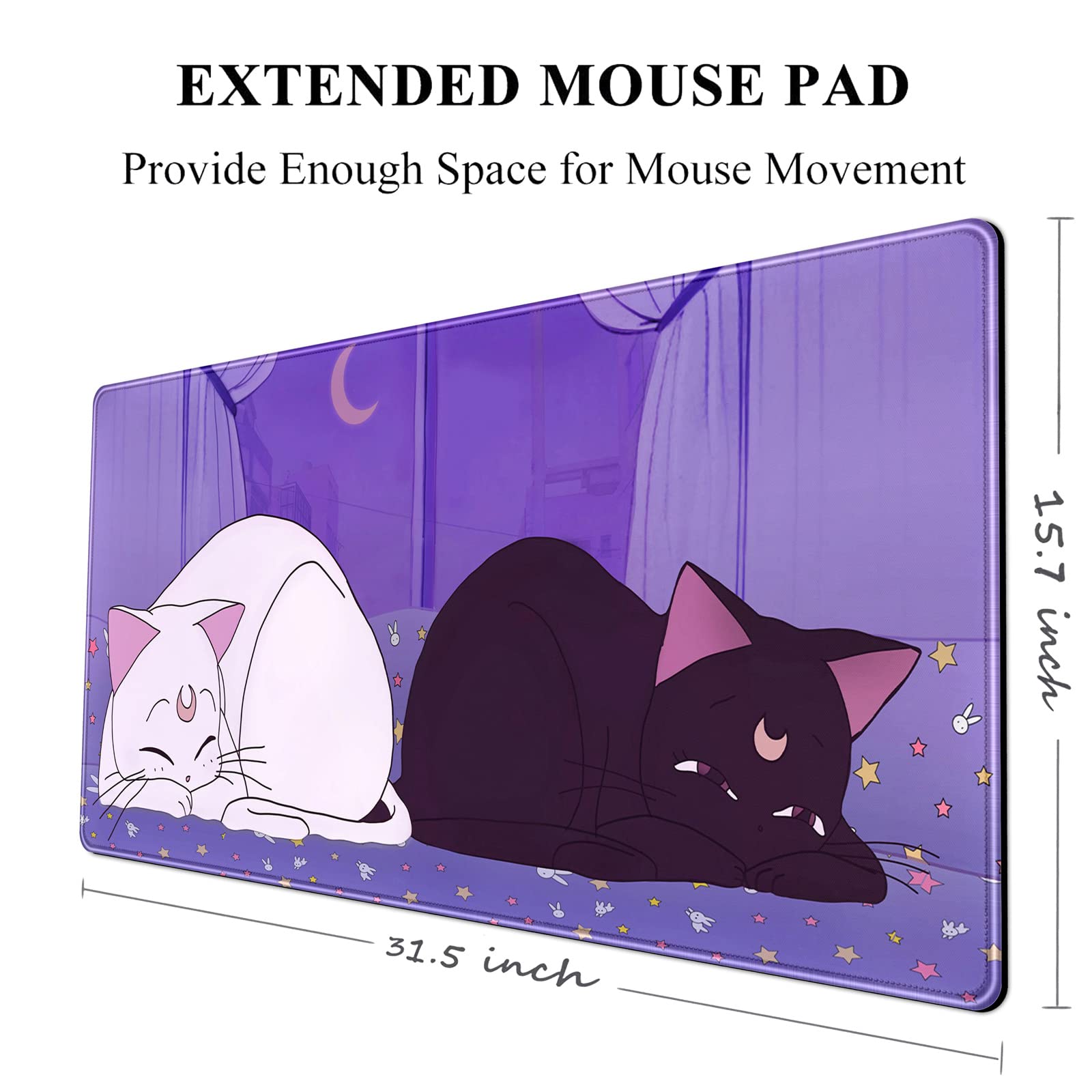 Anime Kawaii Cute Cat XXL Gaming Mouse Pad - 31.5