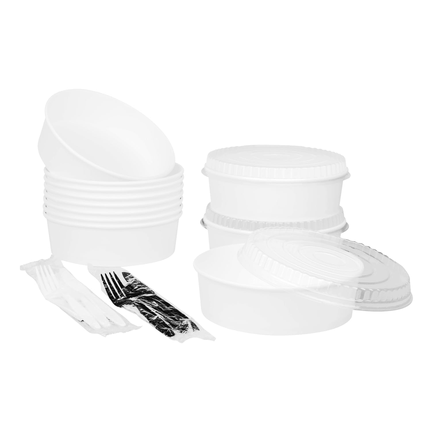 Karat FP-PSB48 48 oz. Paper Short Buckets (Case of 270) - Disposable Food Containers for Takeout, Catering & Bulk Storage - Perfect for Restaurants, Cafes & Events