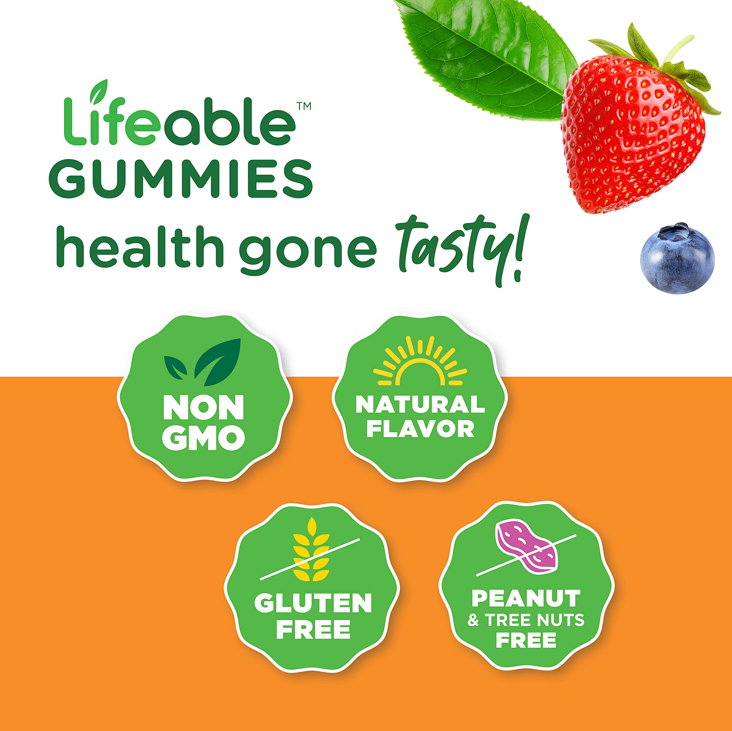 Lifeable Calcium with Vitamin D Kids Gummies Bundle - Tasty Chewable Vitamin Supplement for Strong Bones, Gluten Free & Non-GMO - Perfect for Daily Nutrition & Immune Support for Growing Children