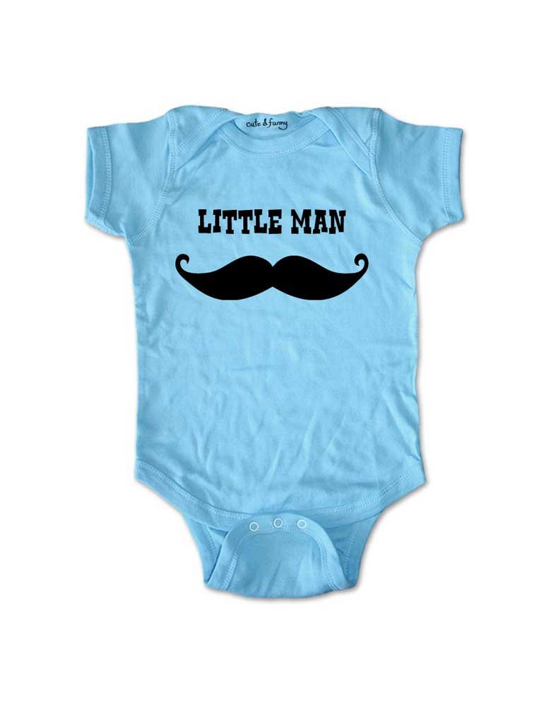 Adorable Mustache Little Man Baby Bodysuit - Cute One-Piece Outfit for Newborns & Infants | Perfect for Photoshoots, Birthdays & Family Gatherings