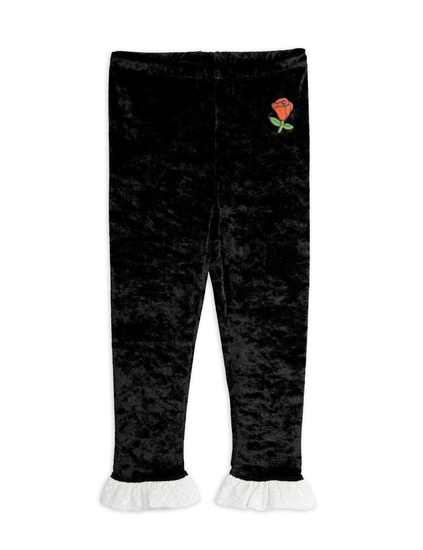 Mini Rodini Crushed Velour Leggings for Kids - Soft & Stretchy Velvet Pants for Girls & Boys - Comfortable Playwear for School, Playdates & Everyday Outfits