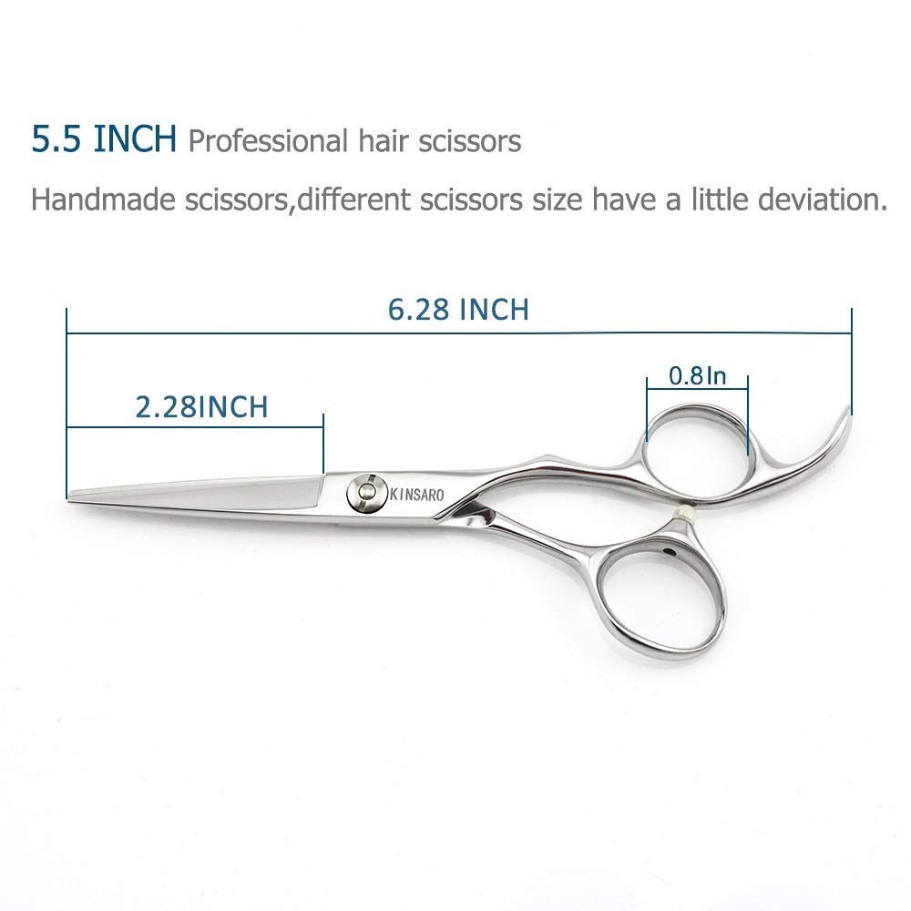 Kinsaro Professional Hair Cutting Scissors Set - 5.5 Inch Sharp Barber Shears & 5.75 Inch Thinning Scissors for Precision Haircuts | Salon & Home Use