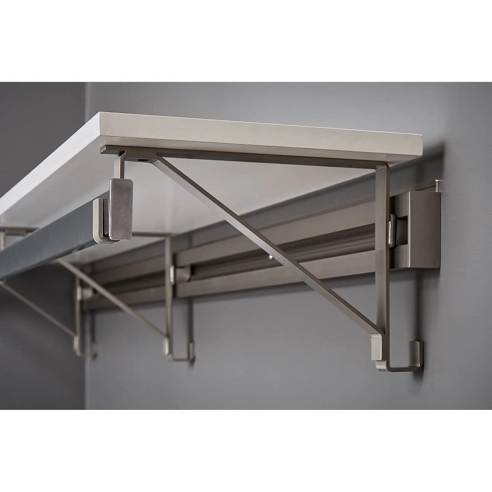 Elegant White Metal Floating Shelves for Laundry Room | 40