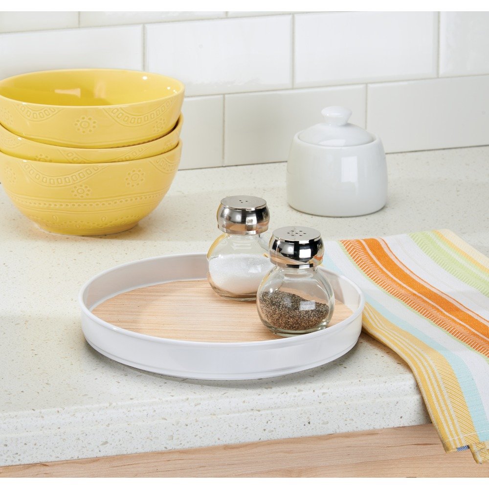InterDesign RealWood Lazy Susan Turntable Spice Organizer - 12