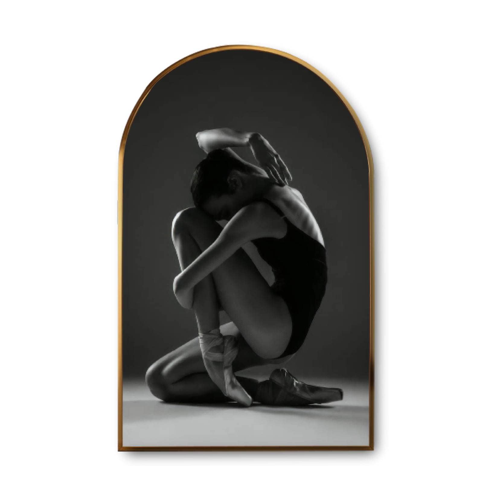 Black and White Ballet Wall Art - Modern Abstract Canvas Painting of Elegant Woman - Contemporary Home Decor for Bedroom, Bar & Love Hotel (20x32 Inches) - Perfect for Romantic Spaces & Dance Studios