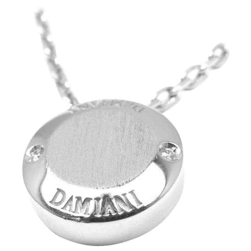 Authentic Damiani Blasoni 18K White Gold Diamond Pendant Necklace for Women - Elegant Jewelry Gift for Anniversary, Valentine's Day & Special Occasions