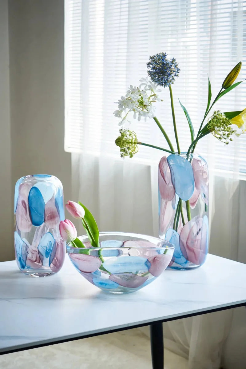 Pastel Bloom Hydroponics Vase - Elegant Glass Flower Vase for Home Decor, Office Desk, Wedding Centerpieces & DIY Plant Growing
