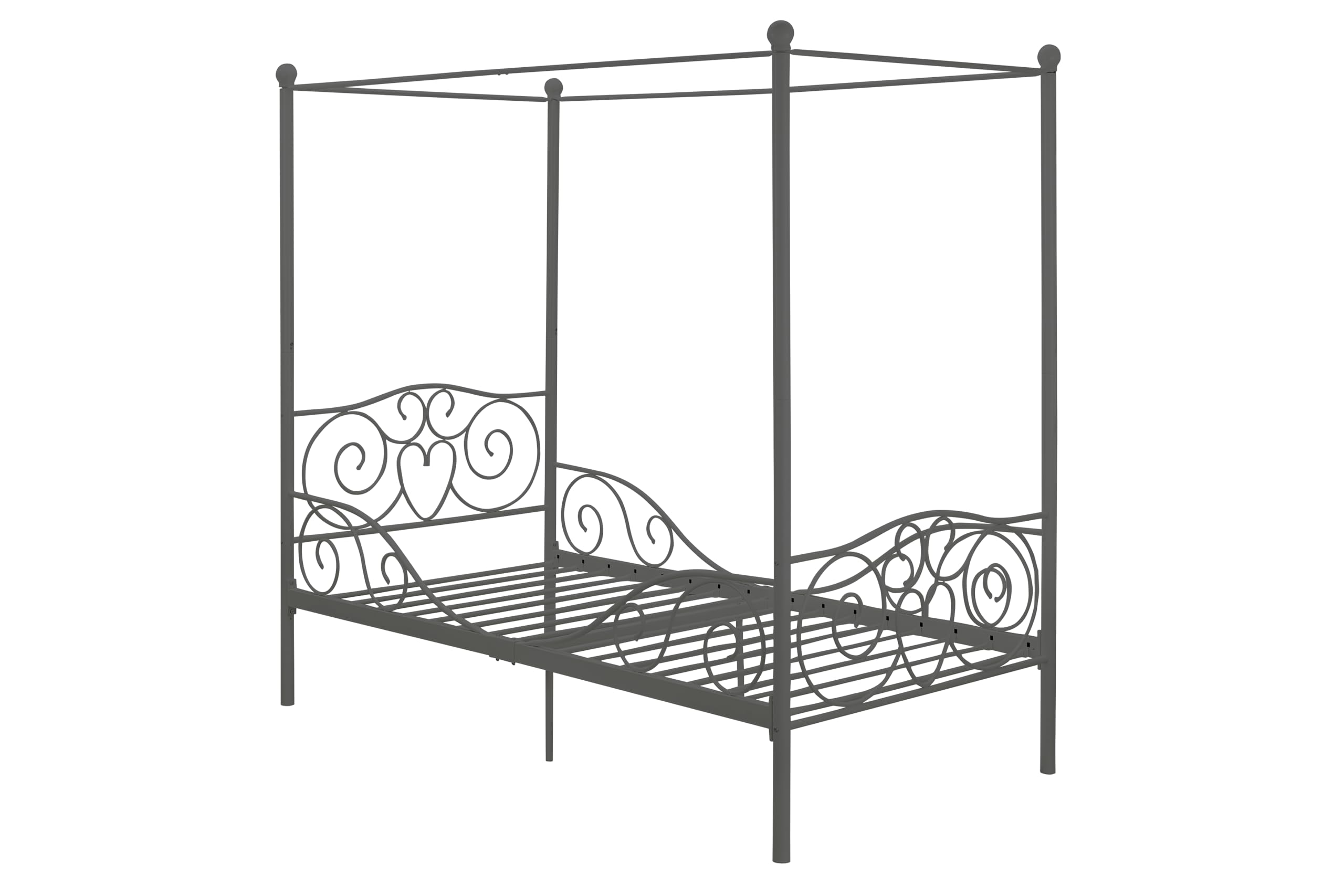DHP 4020959 Heavy Duty Metal Twin Bed Frame in Pewter - Perfect for Kids Rooms, Guest Bedrooms & Small Spaces