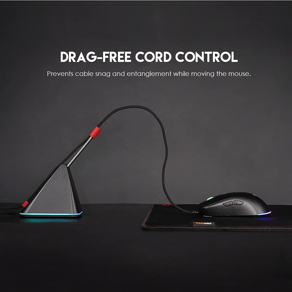 FANTECH RGB Gaming Mouse Bungee - Adjustable Mouse Cord Holder & Cable Management Device for Esports & PC Gaming - Perfect for FPS, MOBA & Streaming Setup (Black)