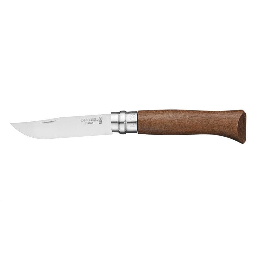 Opinel No.08 Stainless Steel Folding Pocket Knife with Walnut Handle - Perfect for Camping, Hiking & Everyday Carry (EDC)