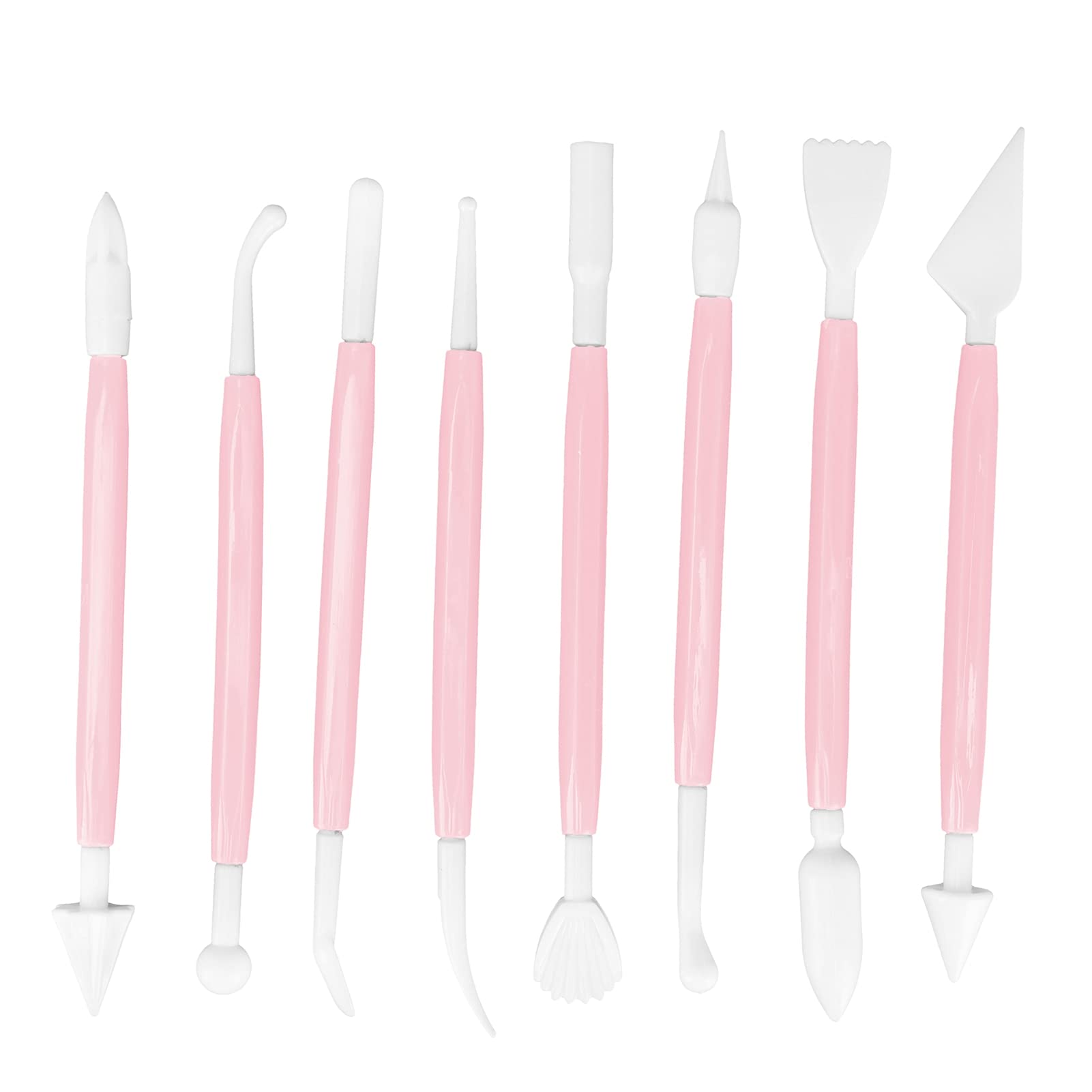Premium Cake Sculpture Tools Set - 8Pcs Fondant Decorating Kit with Plastic Engraving Pen for Baking & Cake Decorating (Pink) | Perfect for Birthday Cakes, Wedding Cakes & DIY Dessert Designs