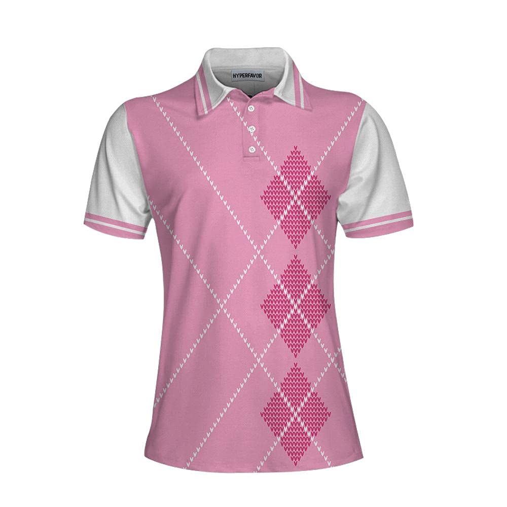 HYPERFAVOR Women's Quick-Dry Short Sleeve Golf Polo Shirts - Breathable Moisture-Wicking Pink Golf Tops (Set of 4) for Women - Perfect for Golfing, Tennis & Outdoor Sports Activities