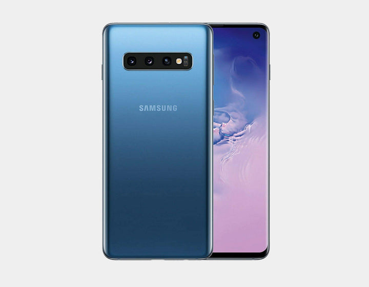 Samsung Galaxy S10 SM-G973F/DS 128GB 8GB RAM Dual SIM GSM Unlocked Smartphone - Prism Blue | International Version for Travel & Business Use