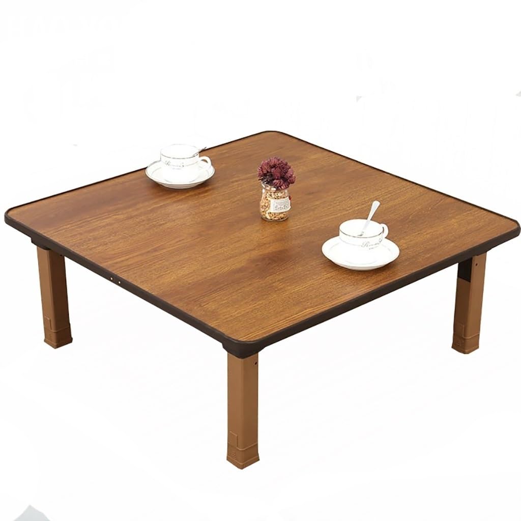 Foldable Korean Style Multi-Purpose Table - 80CM Square Low Dining/Coffee/Study Table for Home, Tatami, Bay Window & Tea House - Perfect for Small Spaces, Minimalist Decor & Asian-Inspired Interiors