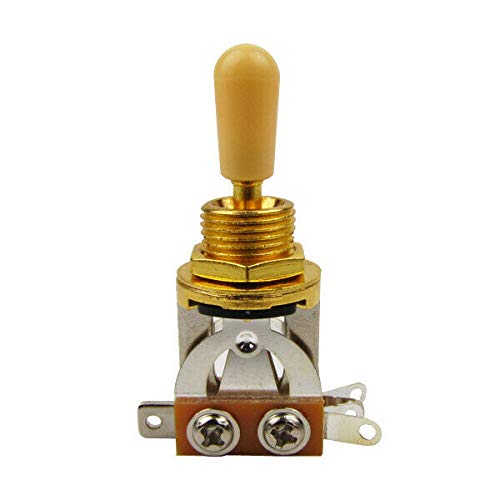 Premium 3-Way Toggle Switch with Cream Tip Cap for LP Electric Guitar - Replacement Guitar Parts & Pickup Selector | Perfect for DIY Guitar Repair & Customization