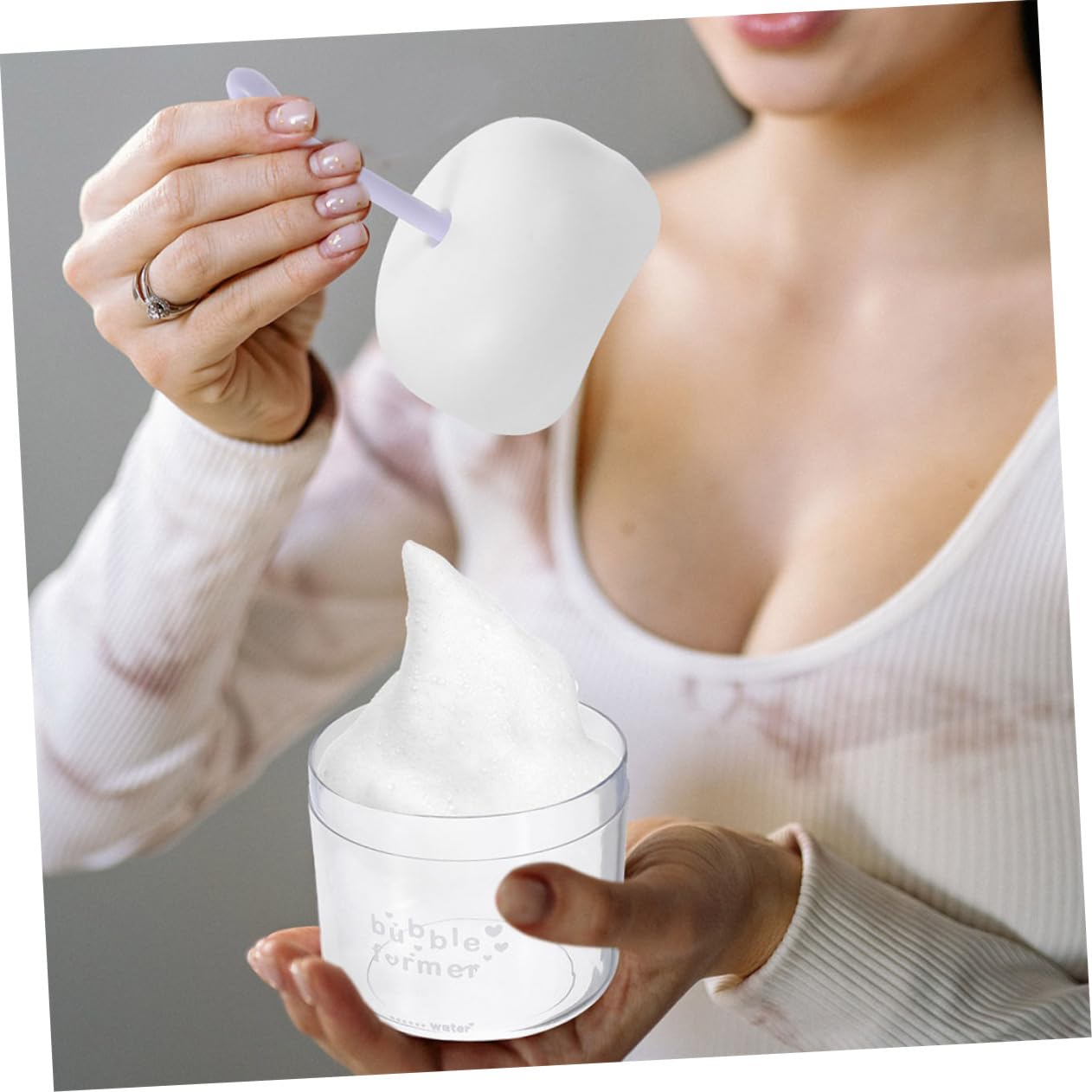 2pcs Manual Face Foam Maker - Bubble Foamer Cup for Gentle Facial Cleansing | Creates Rich Lather for Deep Cleansing | Perfect for Travel & Daily Skincare Routine (Purple)