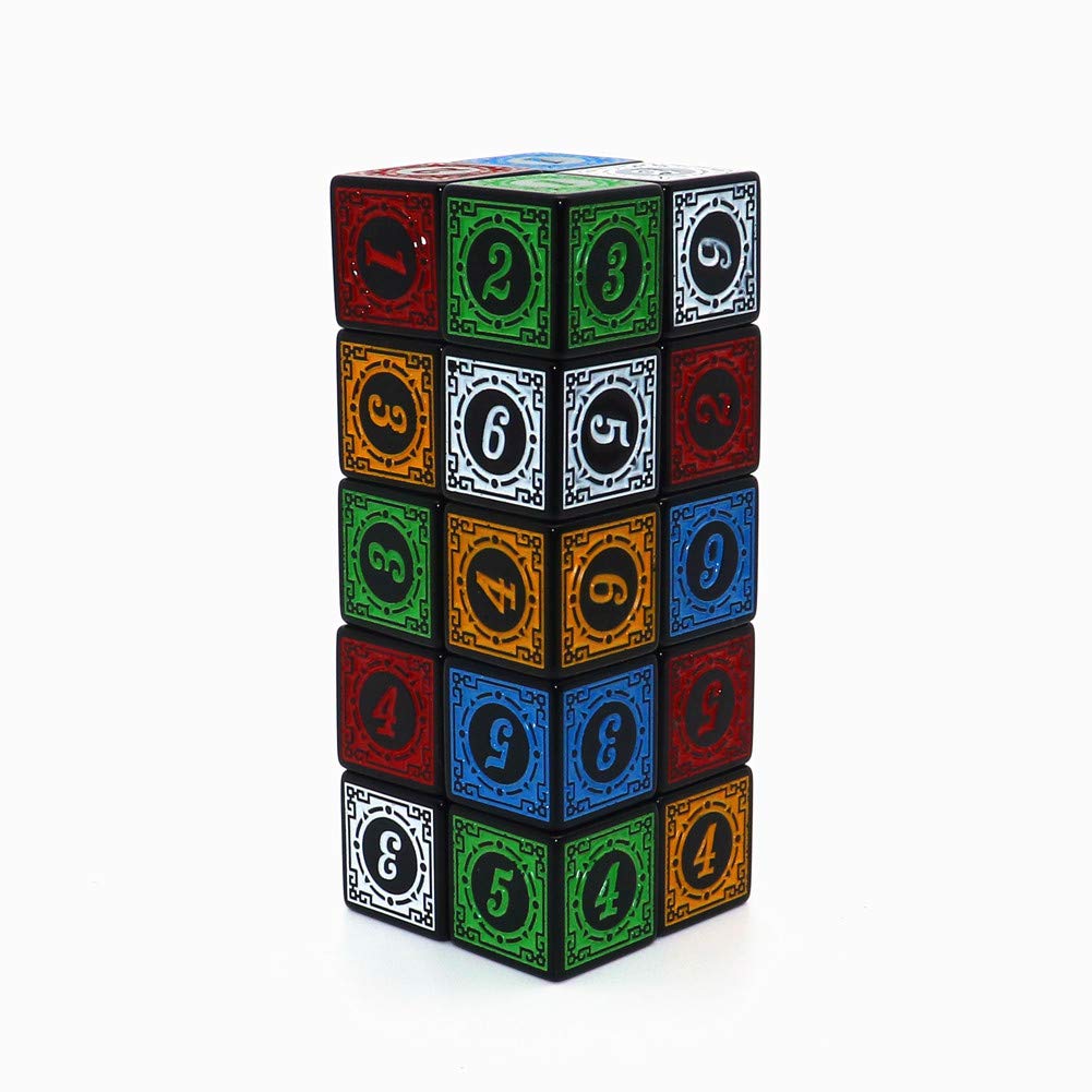 20-Piece 16MM Solid 6-Sided D6 Dice Set - 4 x 5 Color Rainbow Dice for Board Games, RPG, TRPG, Math Teaching & Card Games - Perfect for Dungeons & Dragons, Yahtzee, Classroom Activities & Game Nights