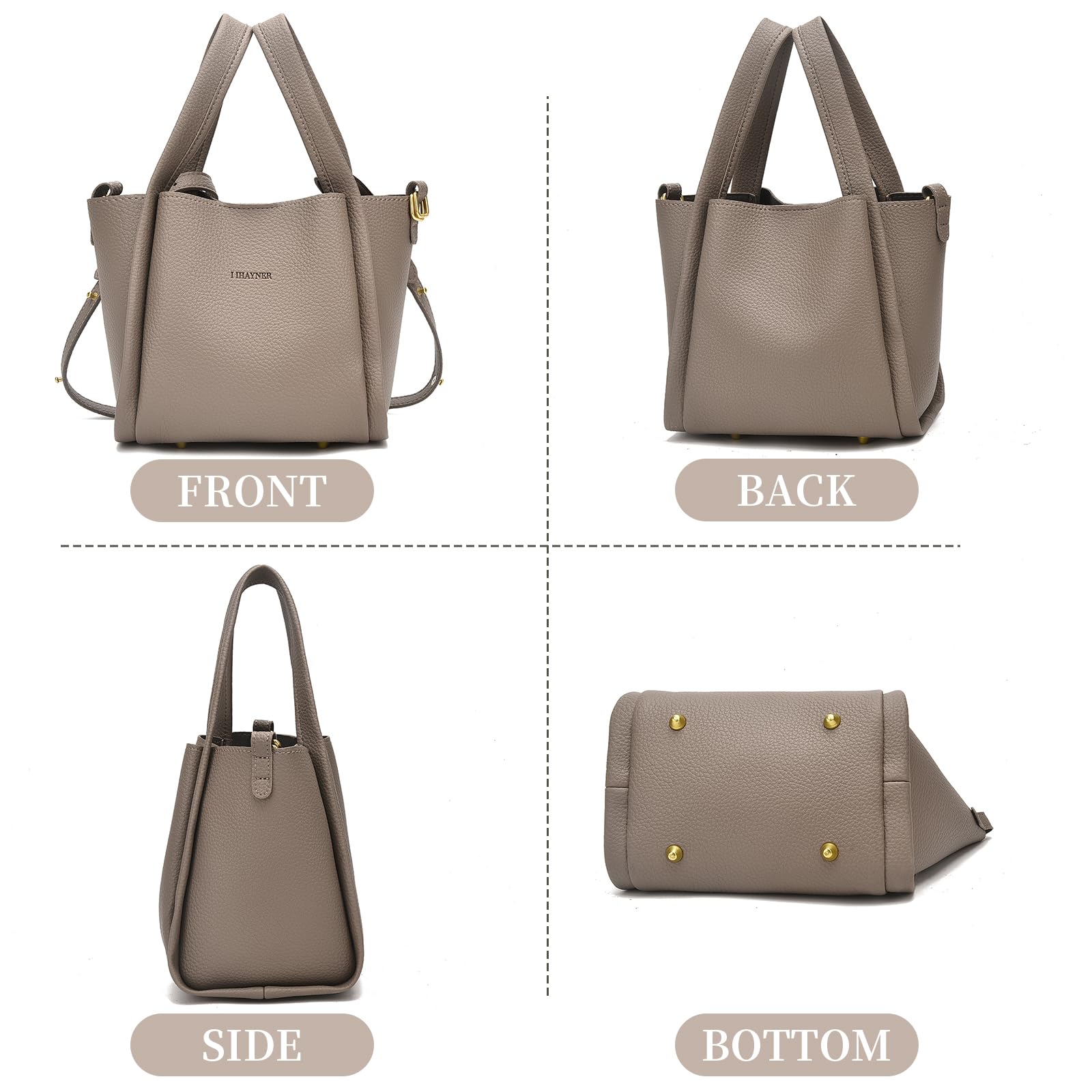Stylish Vegan Leather Bucket Bag for Women - Adjustable Crossbody Shoulder Purse with Top Handle | Perfect for Work, Travel & Everyday Use