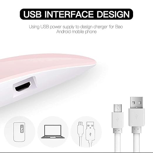 UV LED Nail Dryer - Foldable Mini Portable Nail Lamp for Quick Drying Gel Polish | Travel Size Curing Light for Home, Salon & On-the-Go Use | Perfect for Women & Girls DIY Manicures