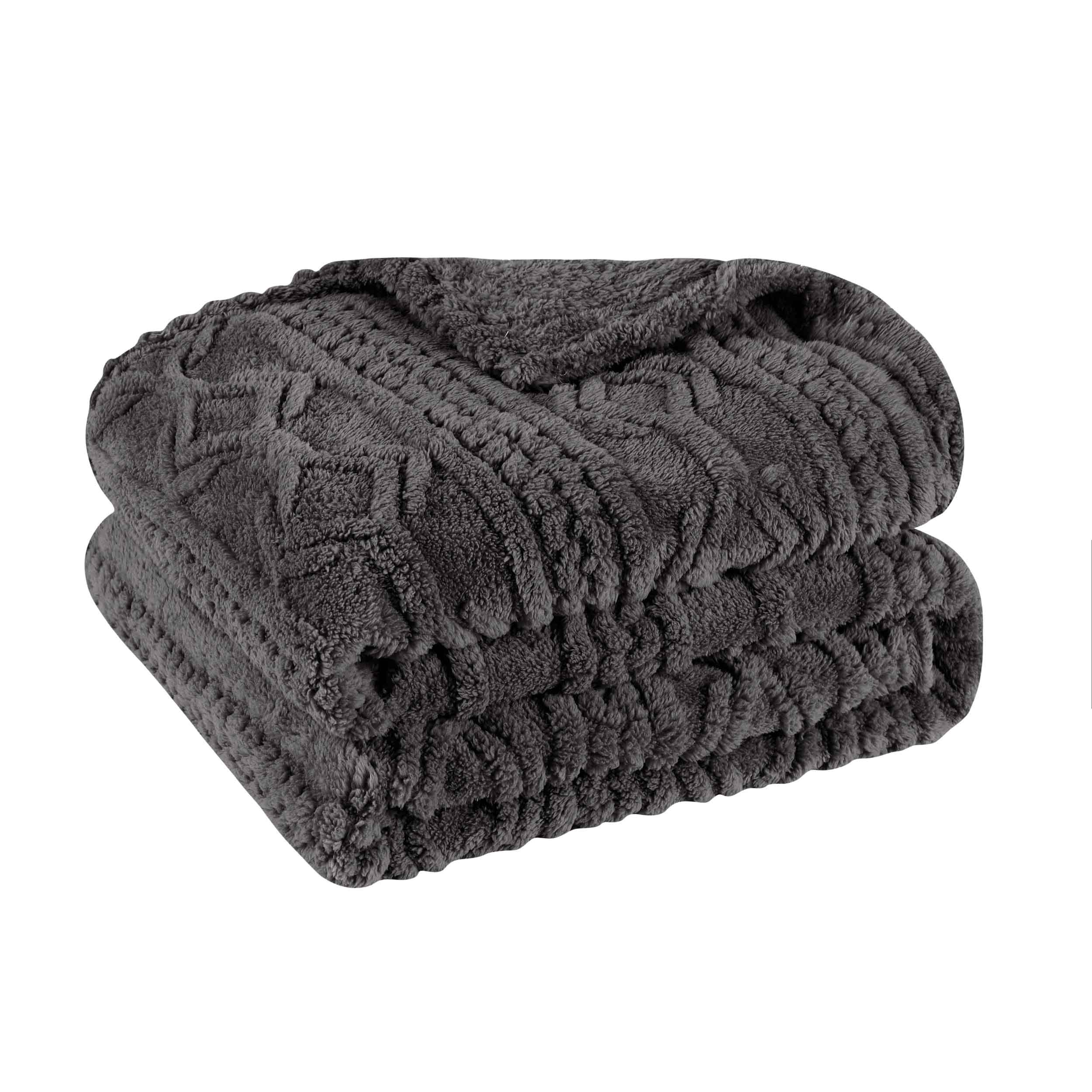 Arctic Boho Jacquard Plush Fleece Blanket - Ultra Soft & Warm Winter Throw for Couch, Bed, Sofa - Perfect for Home Decor, Cozy Nights & Gift Giving