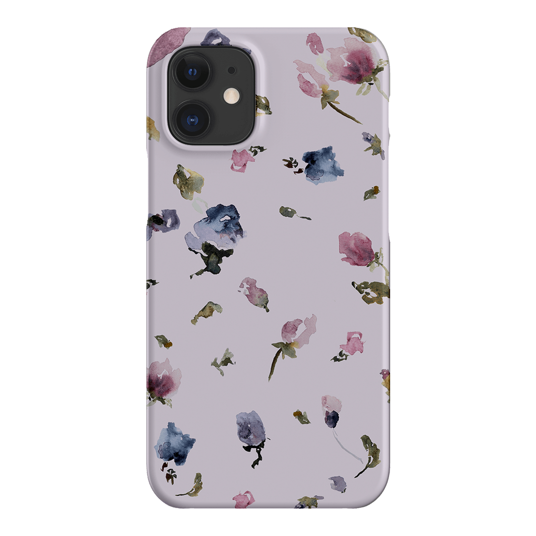 Violet Floral Phone Case for iPhone & Samsung - Slim Protective Cover with Botanical Design - Perfect for Everyday Use, Travel & Outdoor Activities